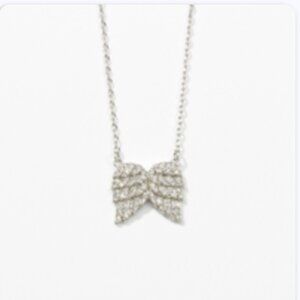 Angel Wings Necklace, Touchstone Crystal